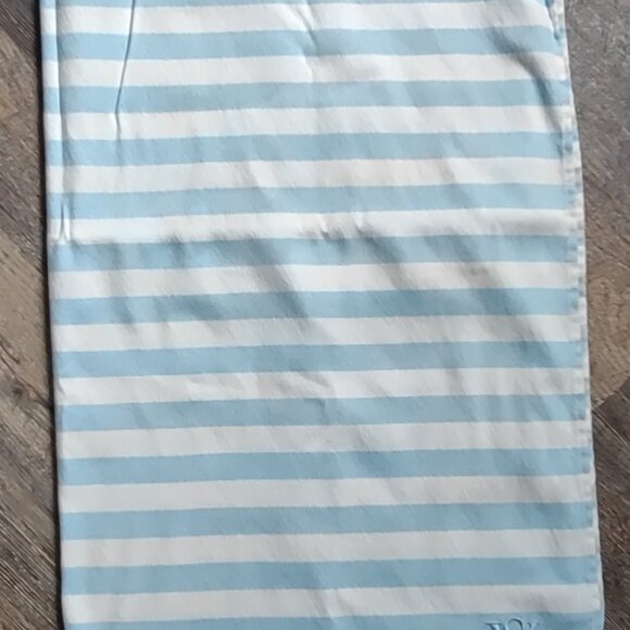 Victorias Secret Beach Blanket Throw Scarf Cover-Wrap Blue & White Striped - Picture 7 of 10
